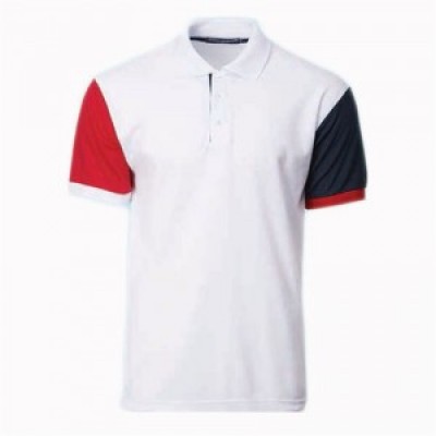 SKP016 Order POLO shirts for men and women to make sports Polo shirts Polo shirt factory stitching sleeve color detail view-1